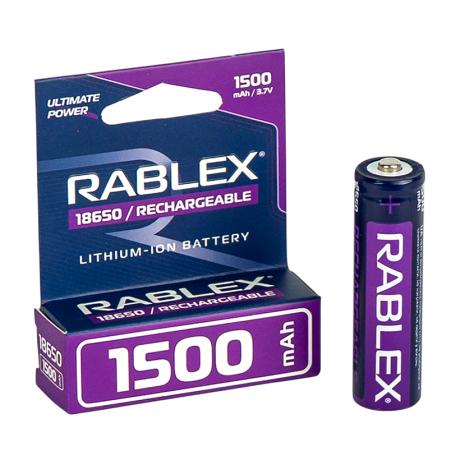Аккумулятор RABLEX 1500mah 3.7V 18650(БЕЗ ЗАЩИТЫ) 001803