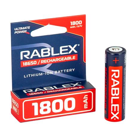 Аккумулятор RABLEX 1800mah 3.7V 18650(БЕЗ ЗАЩИТЫ) 001810
