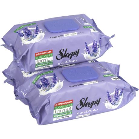 Влажные салфетки для уборки 100шт ТМ SLEEPY Easy Clean Lavander фиолетовый клапан