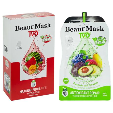 РАСПРОДАЖА! Маска тканевая 30мл увлажняющая для лица "Avocado and Grapes" TVO 014