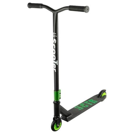 РАСПРОДАЖА! Самокат трюковый алюминиевый, колеса 100мм PU, ABEC-7, до 80кг GREEN F10-B
