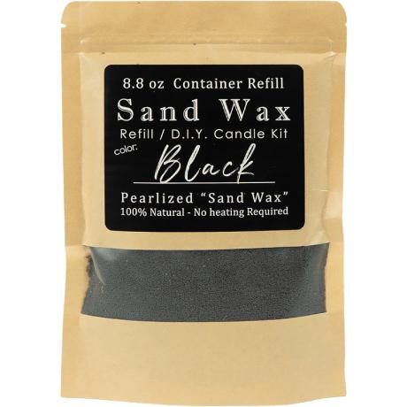 Гранулированный воск 260г "Candle Sand" для насыпных свечей, черный SH011-3