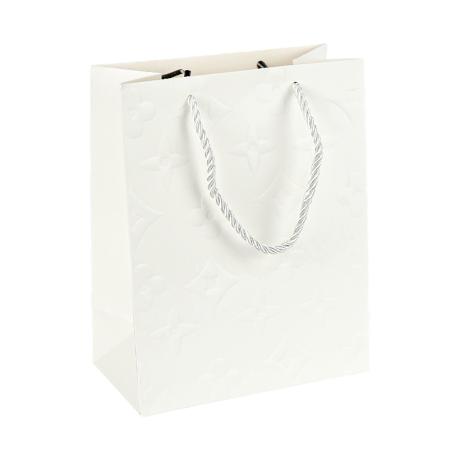 Пакет подарочный 31*42*12см с рельефным тиснением WHITE HL-1861