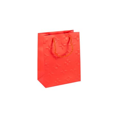Пакет подарочный 12*15*7см с рельефным тиснением RED HL-1862