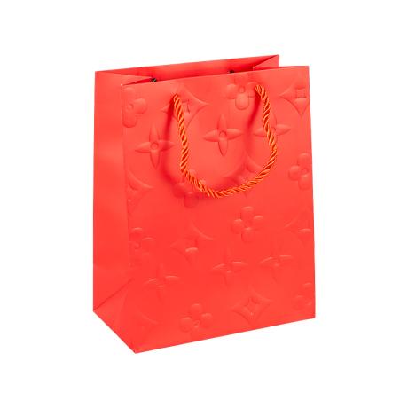 Пакет подарочный 26*32*12см с рельефным тиснением RED HL-1864