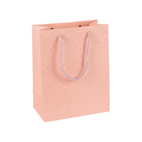 Пакет подарочный 26*32*12см с рельефным тиснением PINK HL-1868