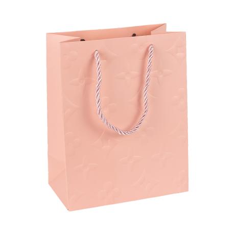 Пакет подарочный 31*42*12см с рельефным тиснением PINK HL-1869