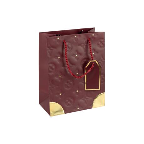 Пакет подарочный 18*23*10см с тиснением и золотым декором JUJUBE RED HL-1900