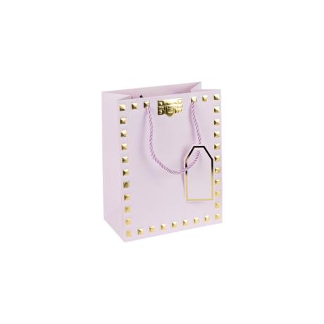 Пакет подарочный 12*15*7см с тиснением фольгой PURPLE HL-1919