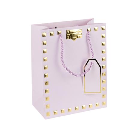 Пакет подарочный 26*32*12см с тиснением фольгой PURPLE HL-1921