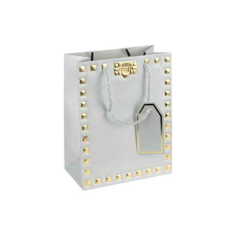 Пакет подарочный 18*23*10см с тиснением фольгой SILVER HL-1930