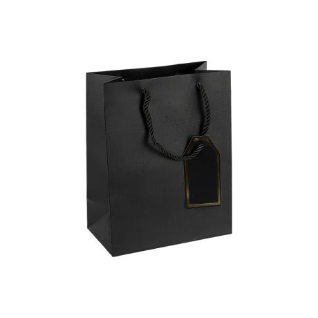 Пакет подарочный 18*23*10см однотонный BLACK HL-1967
