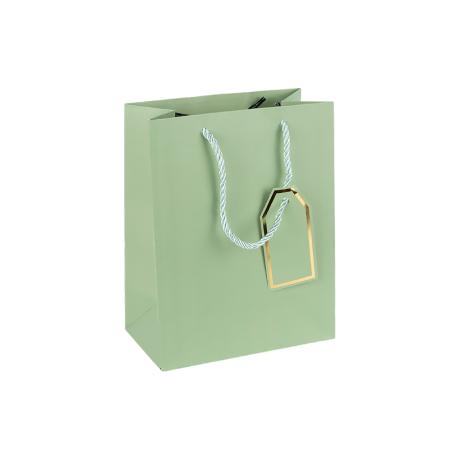 Пакет подарочный 18*23*10см однотонный LIGHT GREEN HL-1976