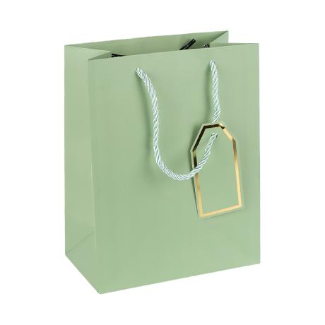 Пакет подарочный 31*42*12см однотонный LIGHT GREEN HL-1978
