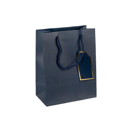 Пакет подарочный 18*23*10см однотонный DARK BLUE HL-1988