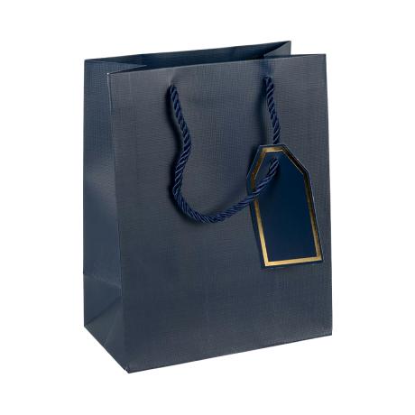 Пакет подарочный 31*42*12см однотонный DARK BLUE HL-1990