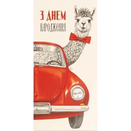 Конверт для денег поздравительный "З Днем народження" КВ 24-218