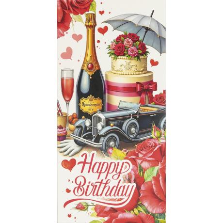 Конверт для денег поздравительный "Happy birthday" КВ 25-05