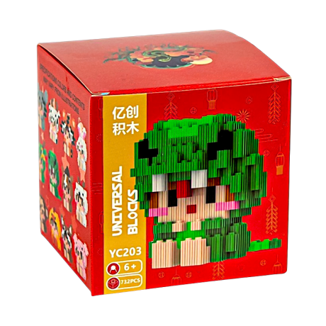 Конструктор детский 3D фигурка пиксельный YC203