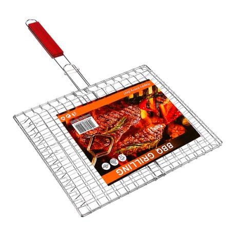 Решетка-гриль для барбекю 816г 35*25см с ручкой и фиксатором XY815