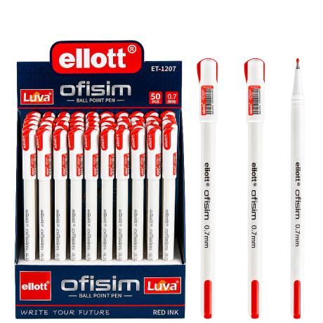 Ручка кулькова "Ellott" Ofisim ET-1207-50 червона