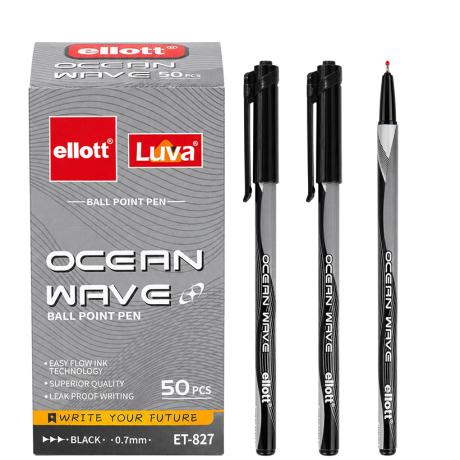 Ручка шариковая "Ellott" ET-827-50 Ocean Wave черная