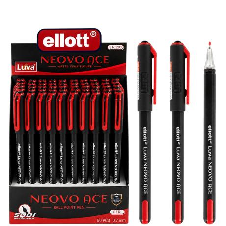 Ручка шариковая "Ellott" ET-1203Z-50 Neovo Ace красная