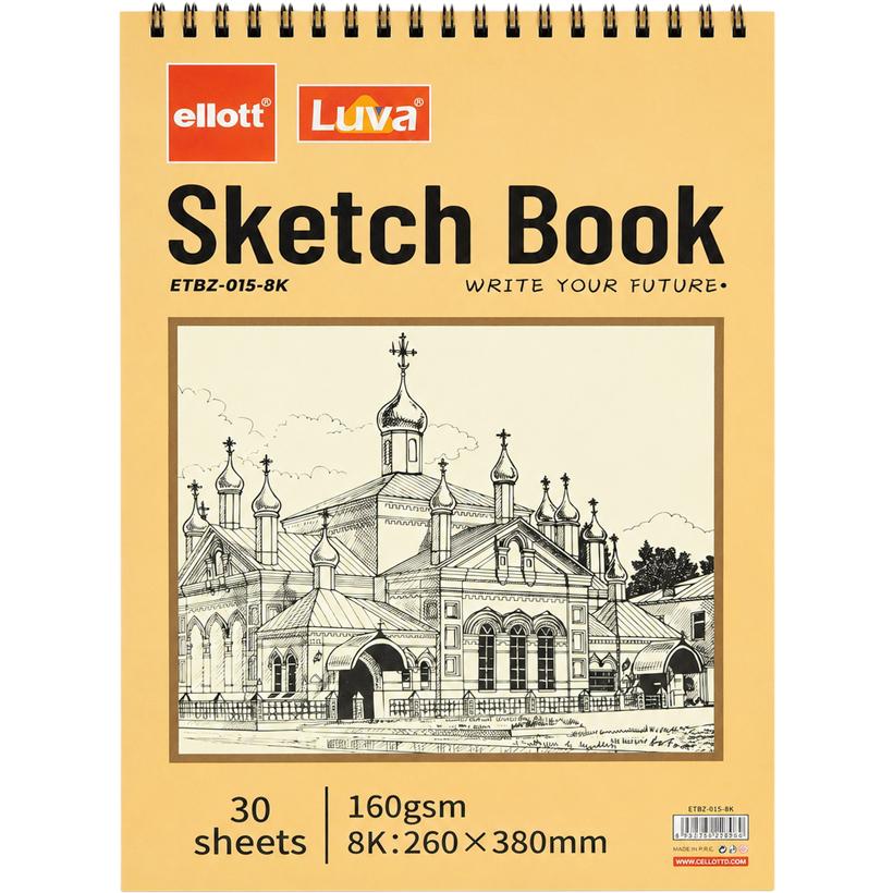 Альбом для ескізів А3 30 аркушів, 160 г/м² Sketch Book ETBZ-015-8K
