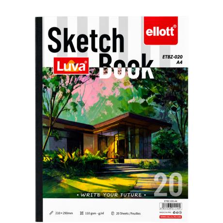 Альбом для ескізів А4 20 аркушів, 110 г/м² Sketch Book ETBZ-020-A4