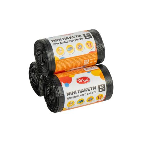 Пакет для мелкого мусора 28*35см 60штук Мини Top Pack