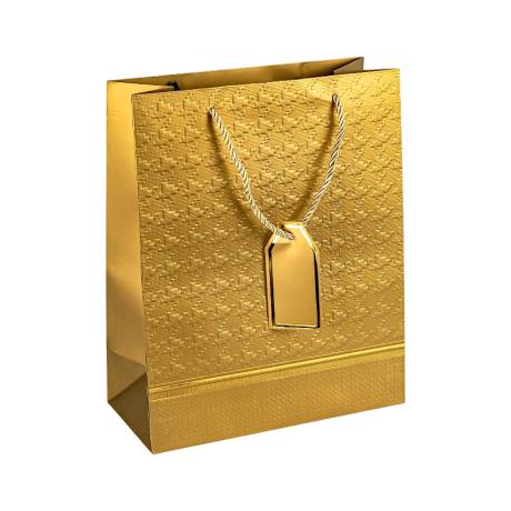 Пакет подарочный 26*32*12см с рельефным тиснением GOLD HL-2019