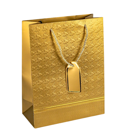 Пакет подарочный 31*42*12см с рельефным тиснением GOLD HL-2020
