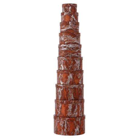 Набор подарочных коробок 10шт круглых 2816-2-Brown