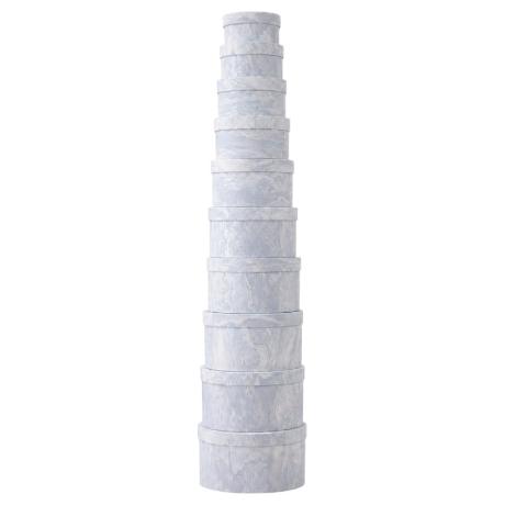 Набор подарочных коробок 10шт круглых 2816-2-White