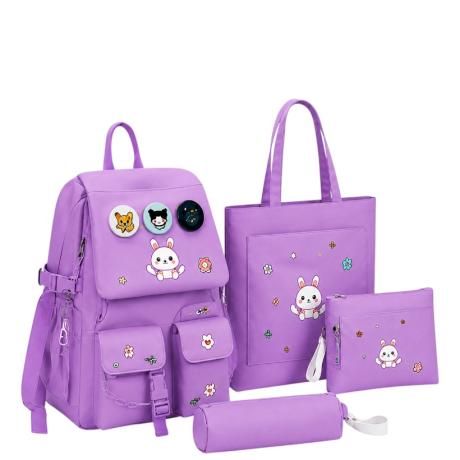 Рюкзак школьный с сумкой, пеналом и косметичкой BB-591 PURPLE