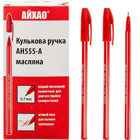 Ручка АЙХАО Original;) AH555-50 красная 