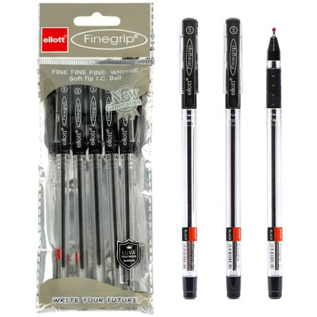 Ручка масляна FINEGRIP "Ellott" ET388B чорна 