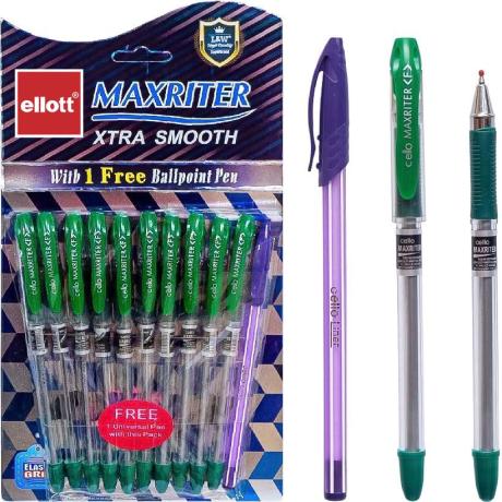 Ручка масляна MAXRITER "Ellott" CL727+1 зелена 