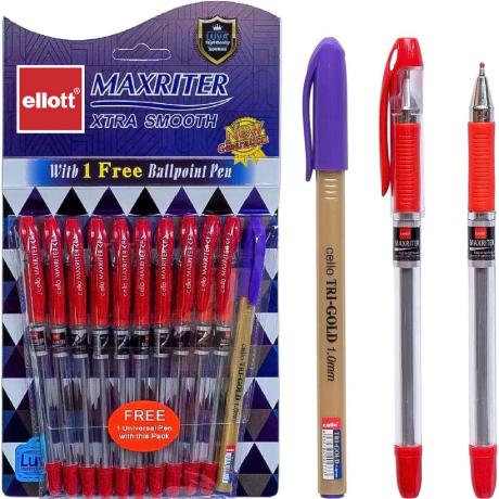 Ручка масляна MAXRITER "Ellott" CL727+1 червона 