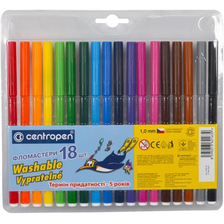 Фломастеры 18 цветов CENTROPEN 7790/18