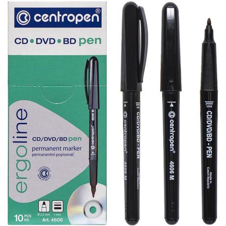 Маркер перманентный для CD/DVD/BD черный 2606/4606 CENTROPEN