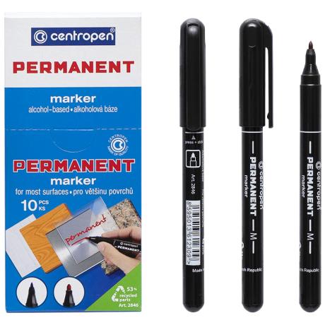 Маркер перманентный тонкий черный 2846 CENTROPEN