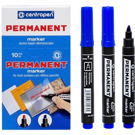 Маркер перманентный скошенный синий 8576 CENTROPEN