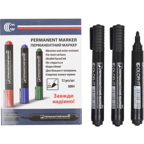 Маркер перманентный черный Diamont "C" JX-8004
