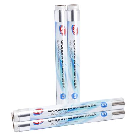Фольга алюмінієва 28см*10м 25 мкм професійна Top Pack