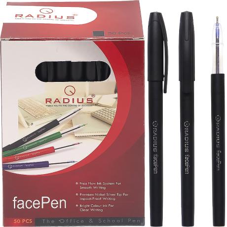 Ручка "FaсePen" RADIUS 50 штук, черная 777890