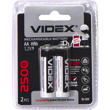 Акумулятори VIDEX АА 2500 перезаряджувані V-291802