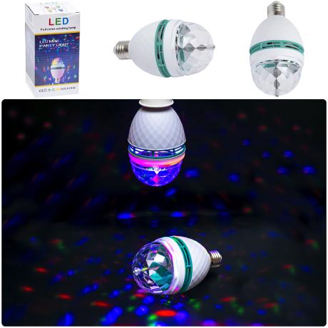 АКЦІЯ! Лампа обертова 17*8см LED "Диско-куля" проекційна 13-74