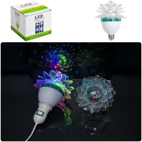 ТОТАЛ! Лампа обертаюча 17*12см LED "Квітка" проекційна 13-75