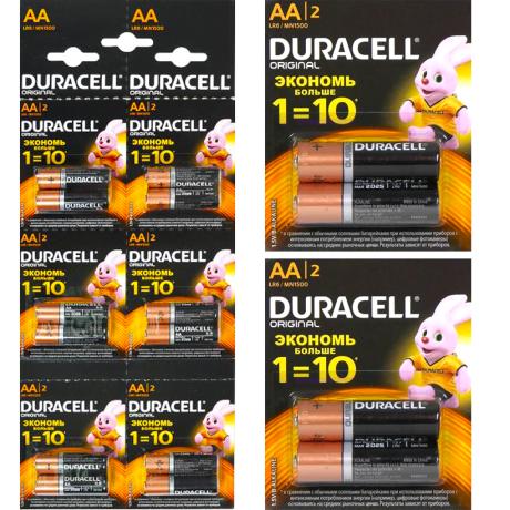 Батарейка Duracell LR-6 АА по 20 штук на блистере D-004290
